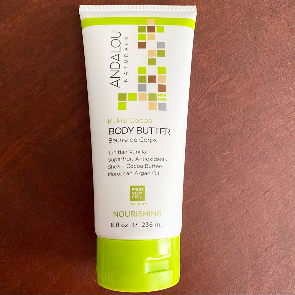 Andalou Naturals Kukui Cocoa Nourishing Body Butter 8oz Brand New